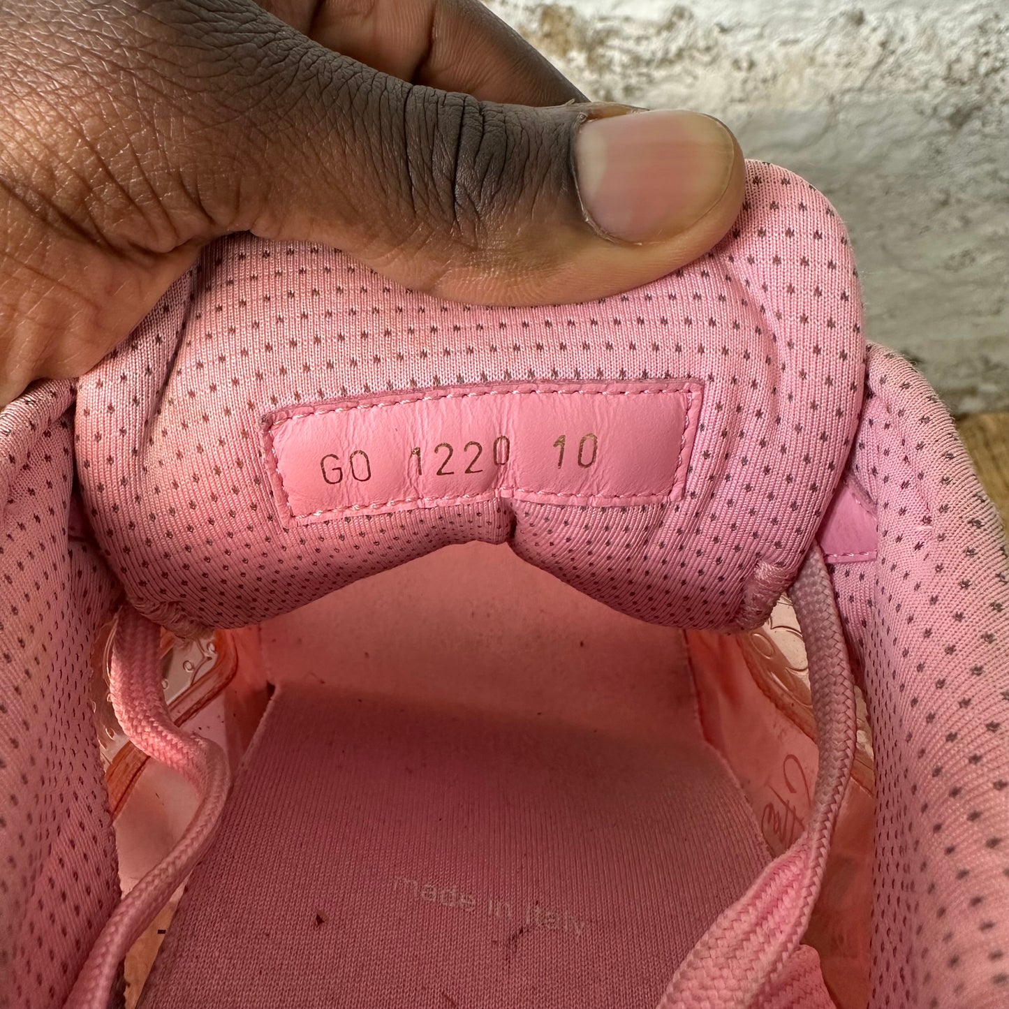 Louis Vuitton Transparent Pink Trainer Sz 11.5 (10LV) No Box