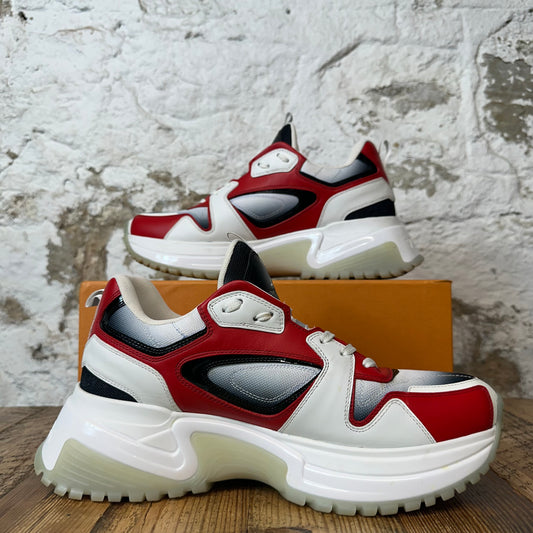 Louis Vuitton Red White Black Pulse Sneaker Sz 9.5 (8LV)