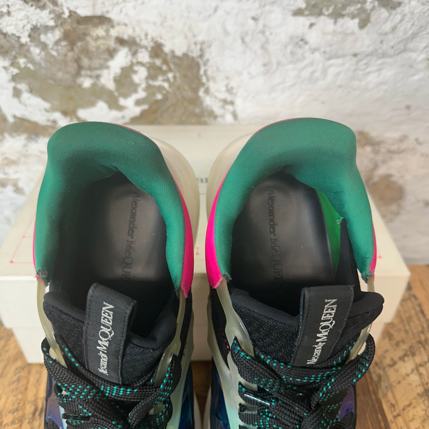 Alexander Mcqueen Multicolor Black Nappa Joey Sneaker Sz 11 (44)