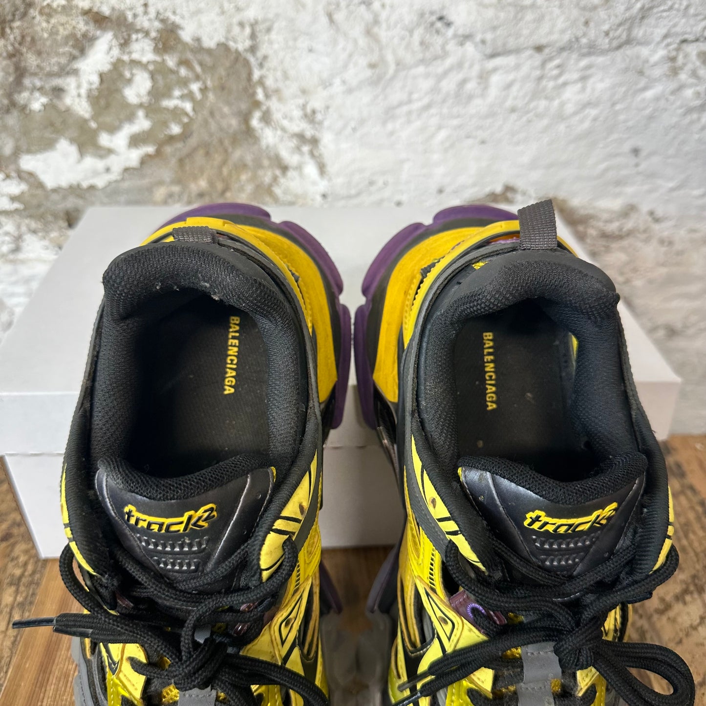 Balenciaga Track 2 Yellow Black Purple Sneaker Sz 6 (38)