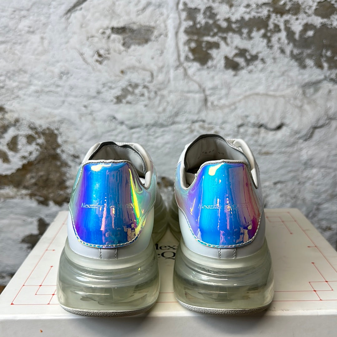 Alexander Mcqueen Iridescent Tab White Sneaker Sz 7 (40)