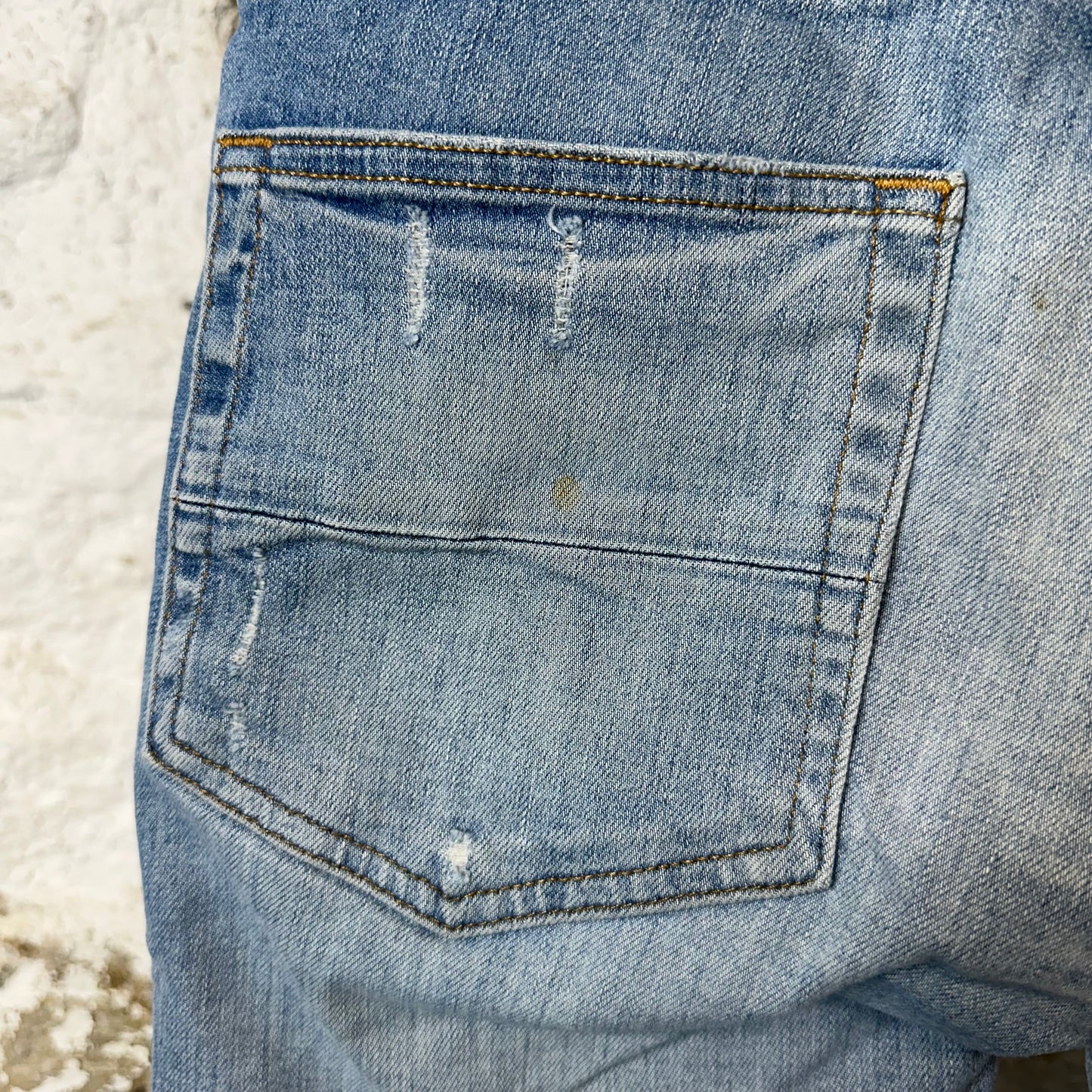 Amiri MX1 Multicolor Flannel Blue Denim Jeans Sz 30