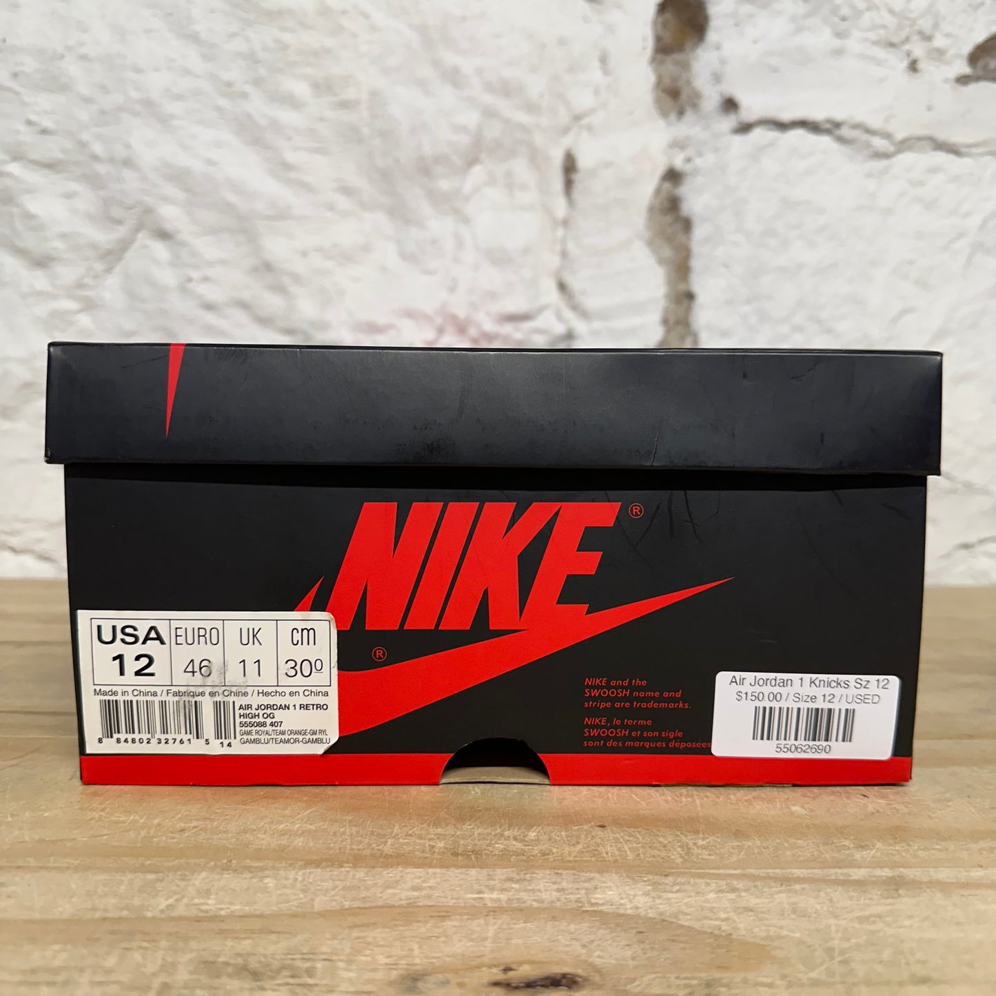 Air Jordan 1 High Knicks Sz 12