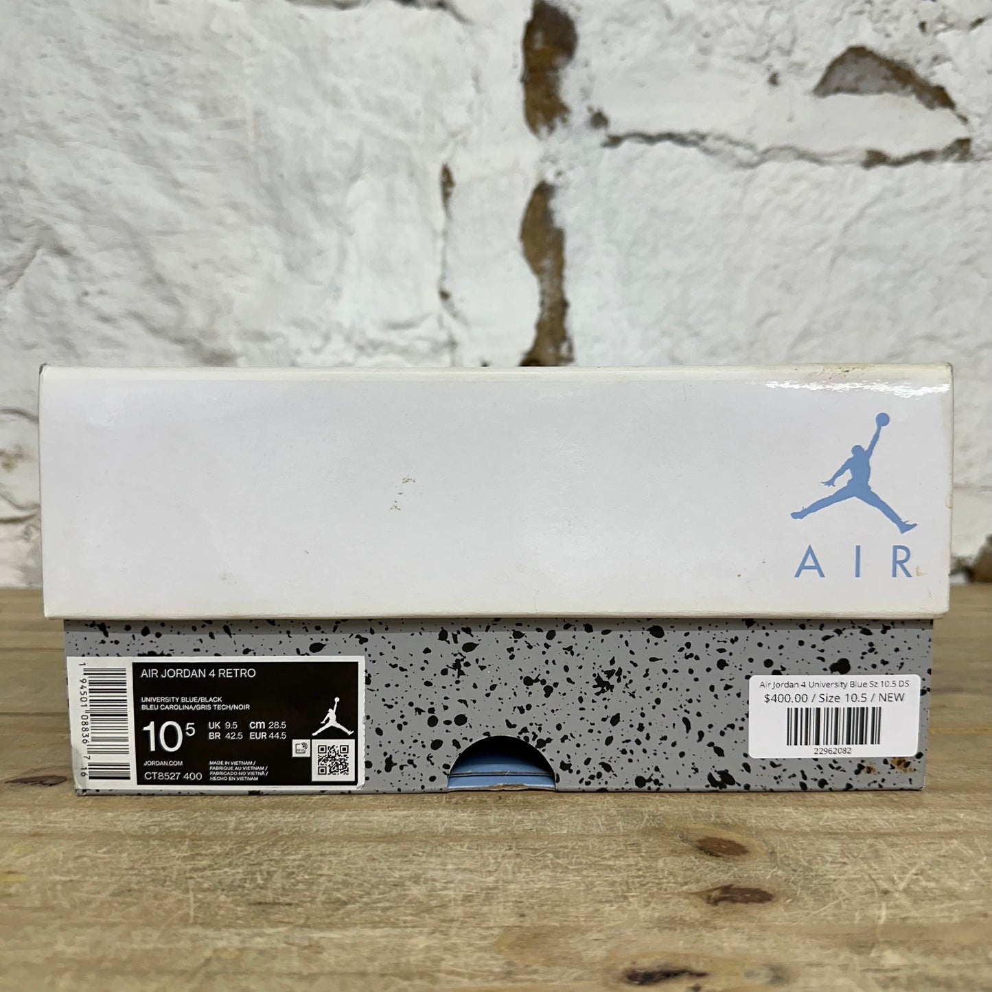 Air Jordan 4 University Blue Sz 10.5 DS