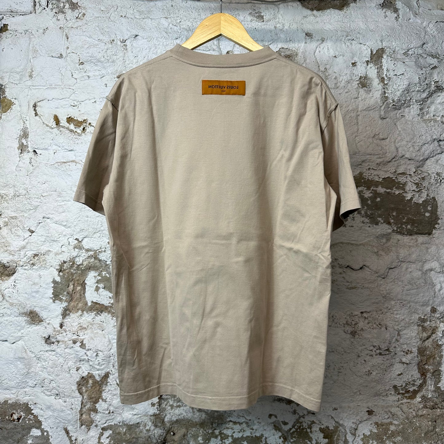 Louis Vuitton Embossed Logo T-shirt Tan Sz XL