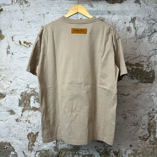 Louis Vuitton Embossed Logo T-shirt Tan Sz XL