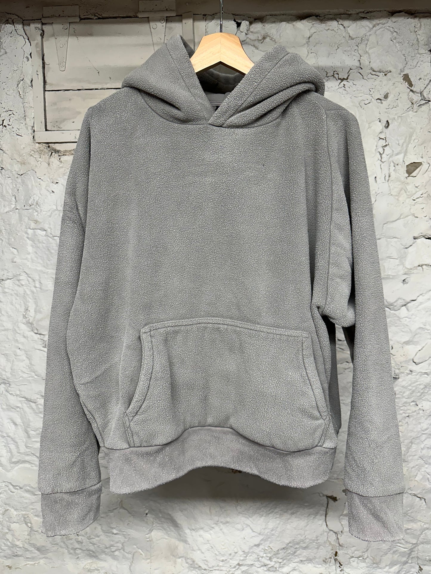 Yeezy Gap Polar Fleece Grey Hoodie Sz L DS