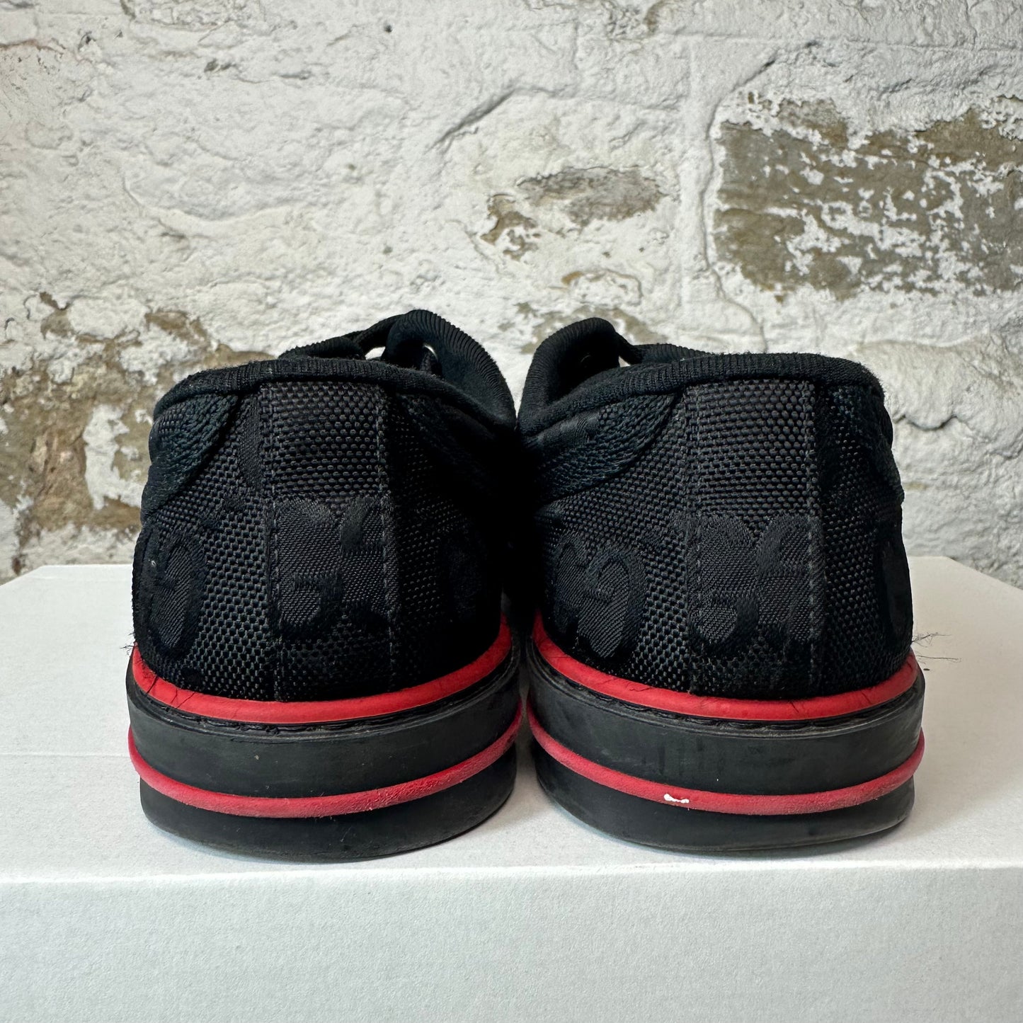 Gucci Tennis 1977 Black Monogram Sneaker Sz 7 (40)