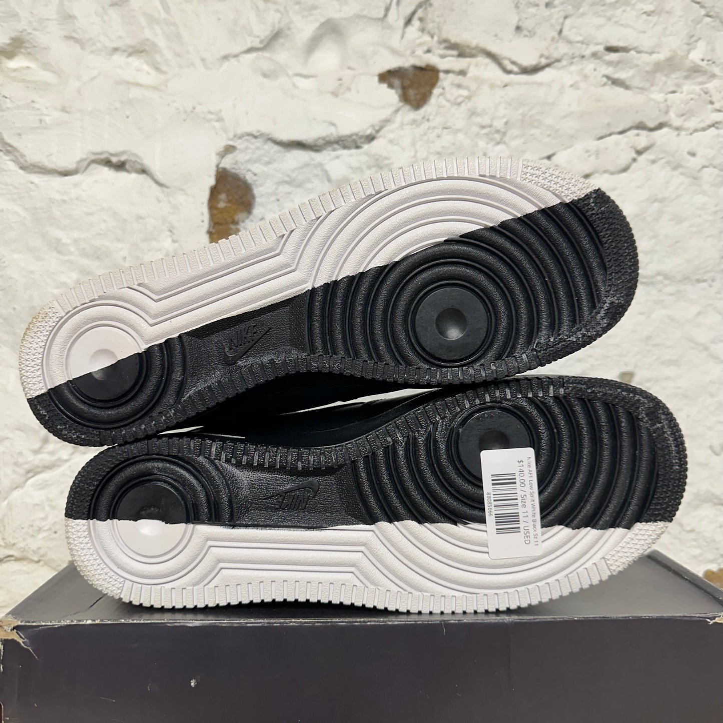 Nike Air Force 1 Low Split White Black Sz 11