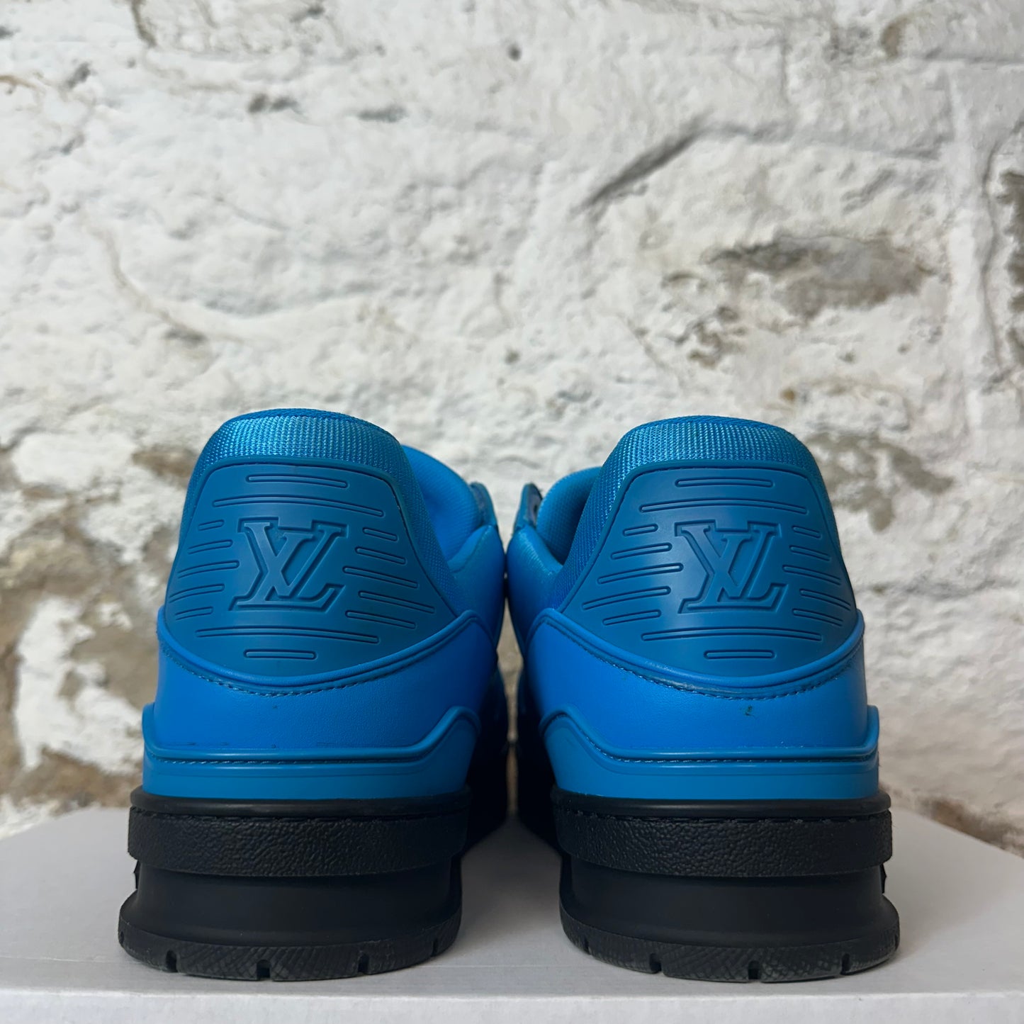 Louis Vuitton Black Blue Trainer Sneaker Sz 11.5 (10LV)