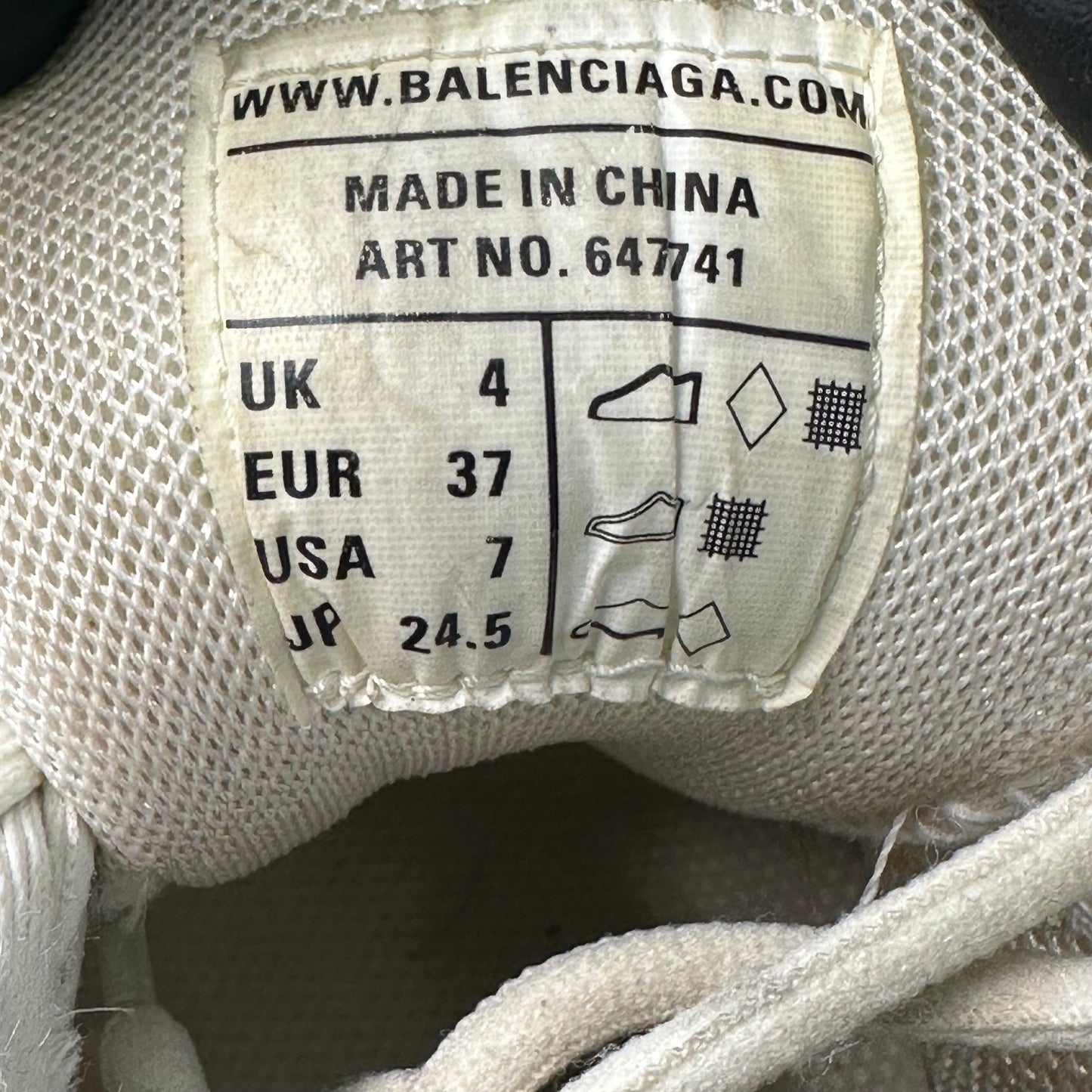 Balenciaga Track Runner Clear White Sneaker Sz 5 (37)