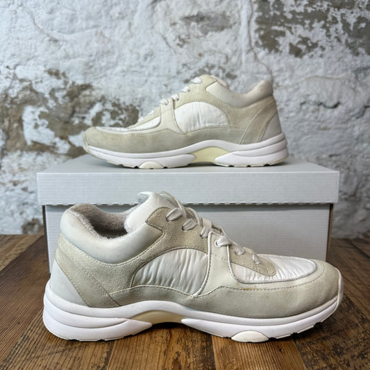 Chanel CC Cream White Trainer Sz 7.5 (40.5) No Box