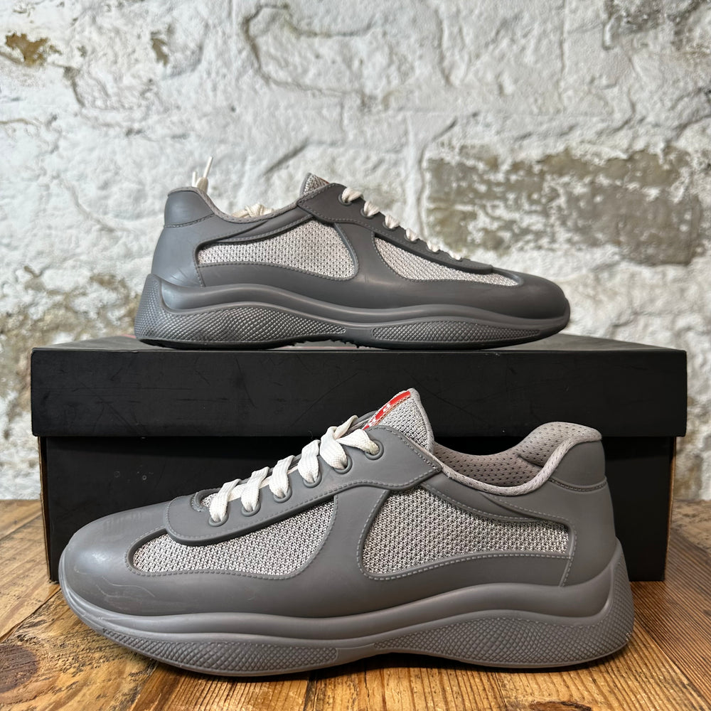 Prada Americas Cup Grey Rubber Sneaker Sz 7 (40)