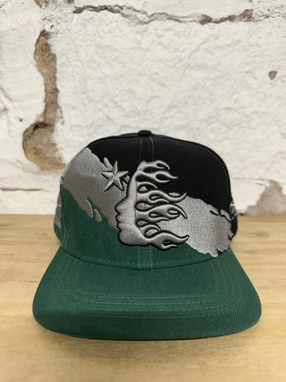 Hellstar Paintbrush Green Silver Black Snapback Hat DS