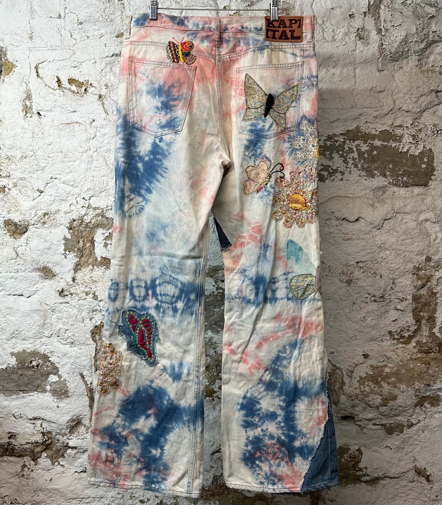 Kapital Crazy Papillon Flared Denim Jeans Sz 38