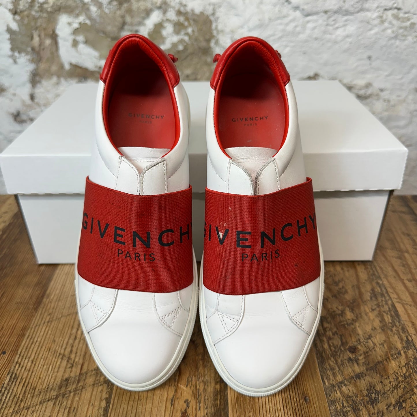 Givenchy Red Strap White Sneaker Sz 4.5 (36.5) No Box