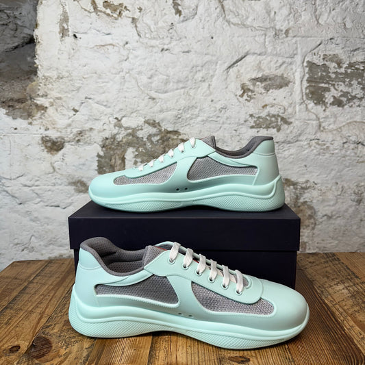 Prada Americas Cup Mint Green Rubber Sneaker Sz 12 (45) DS