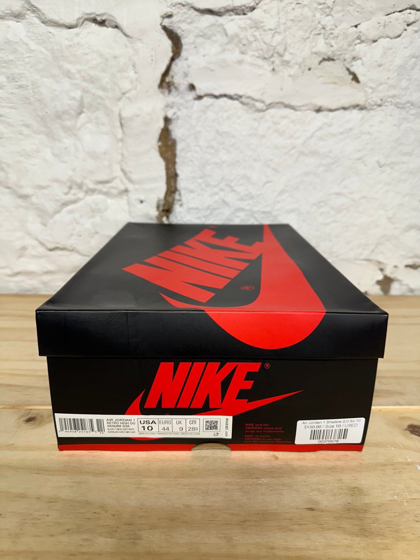 Air Jordan 1 High Shadow 2.0 Sz 10