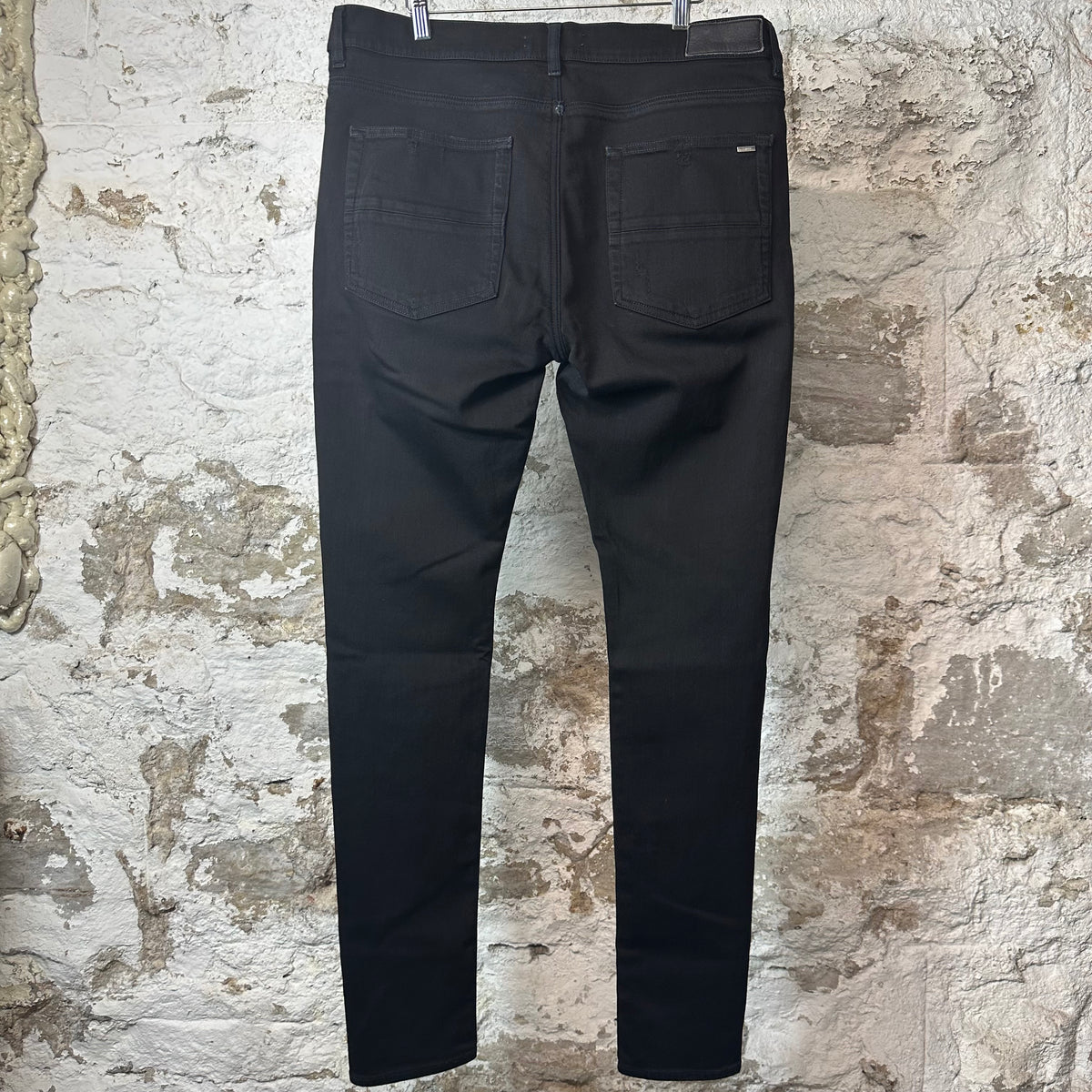 Amiri Plain Black Denim Jeans Sz 36