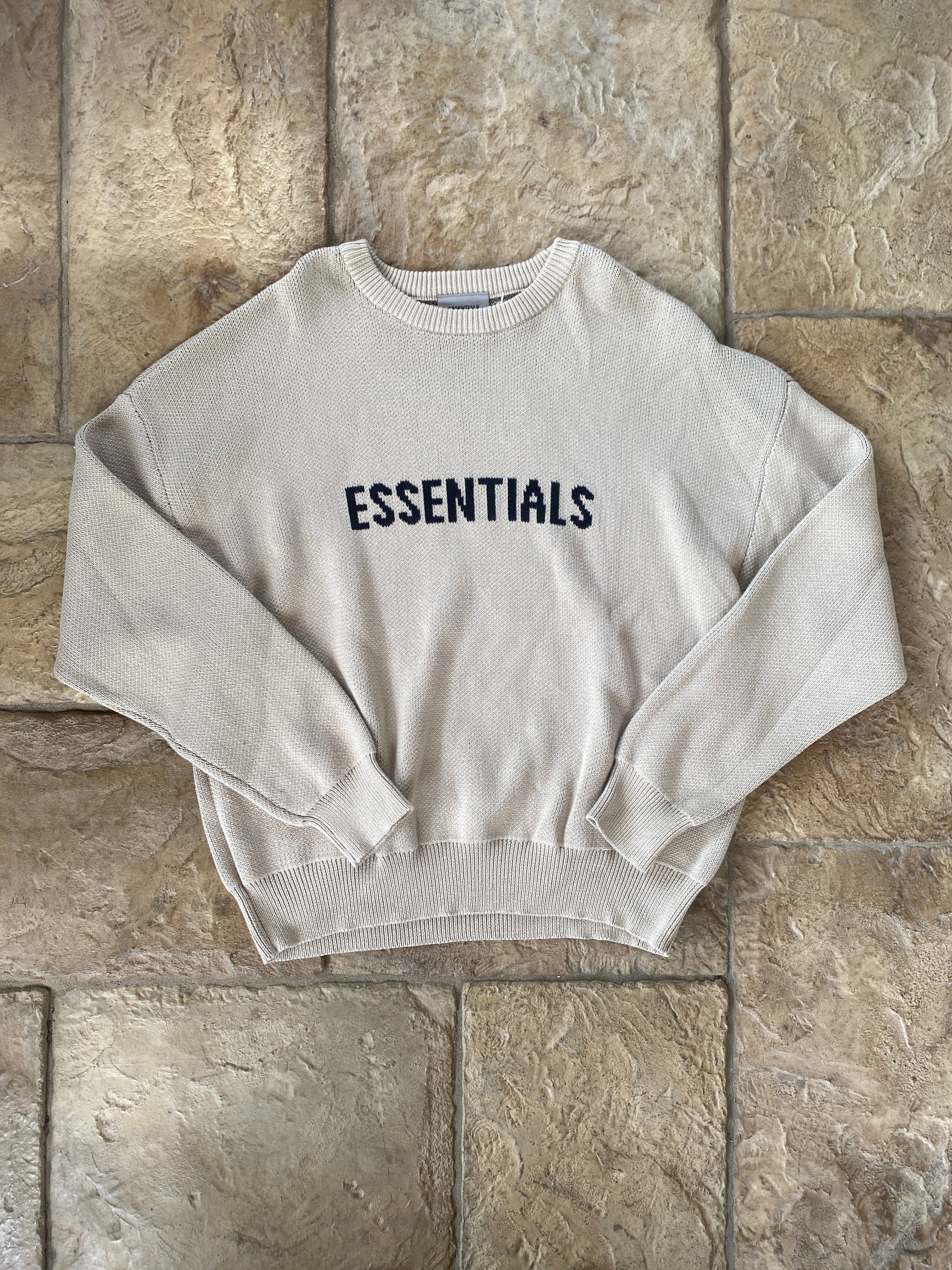 Fear of God Essentials Linen Sweater Sz 2XL
