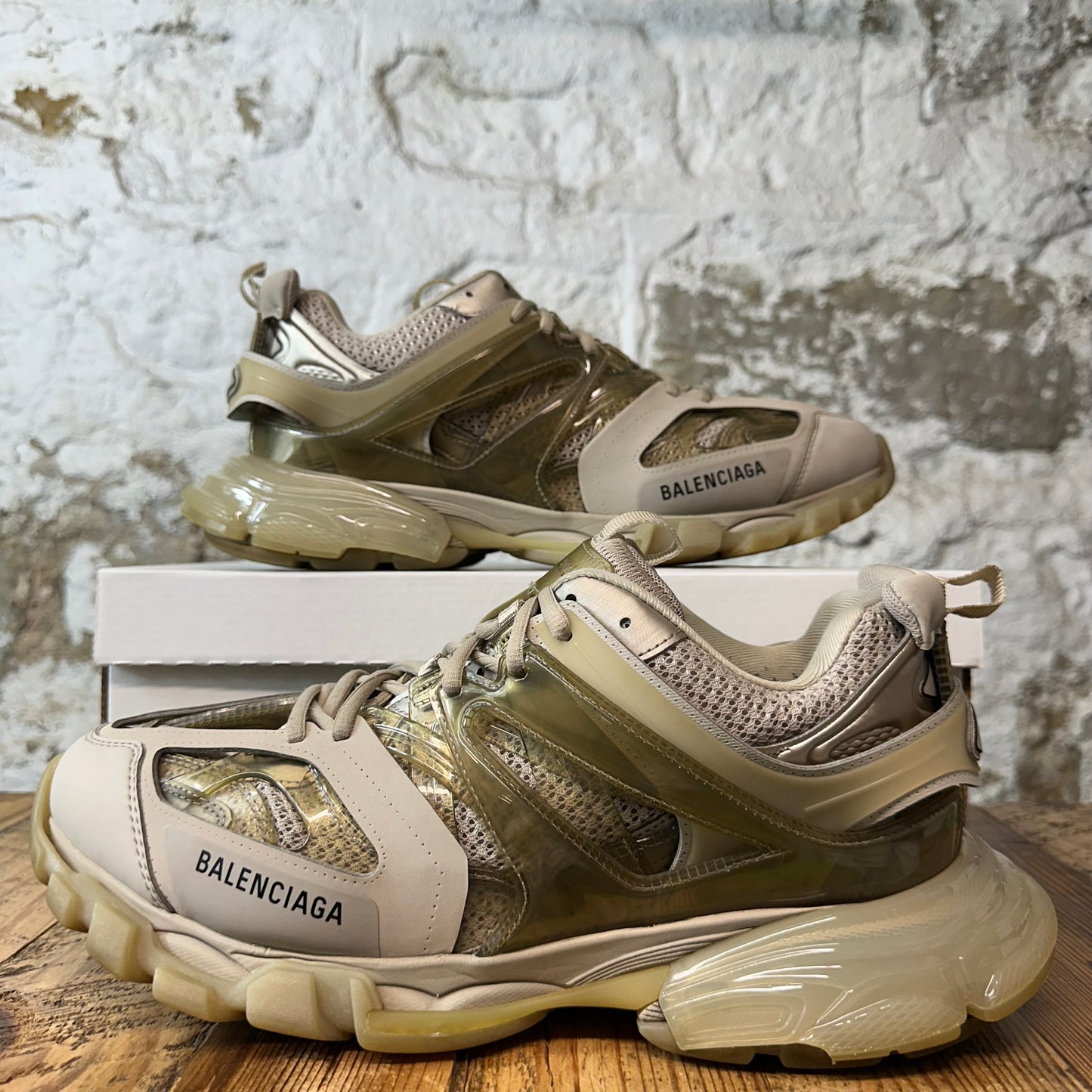 Balenciaga Track Runner Light Beige Clear Sneaker Sz 11 (44)