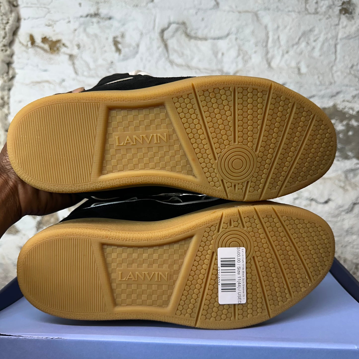 Lanvin Curb White Black Gum Sneaker Sz 11 (44)