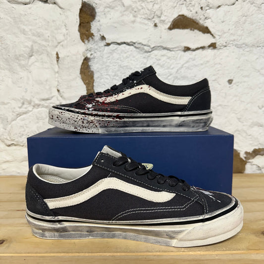 Vans Old Skool 36 Paint Splatter Charcoal Grey Sz 8.5