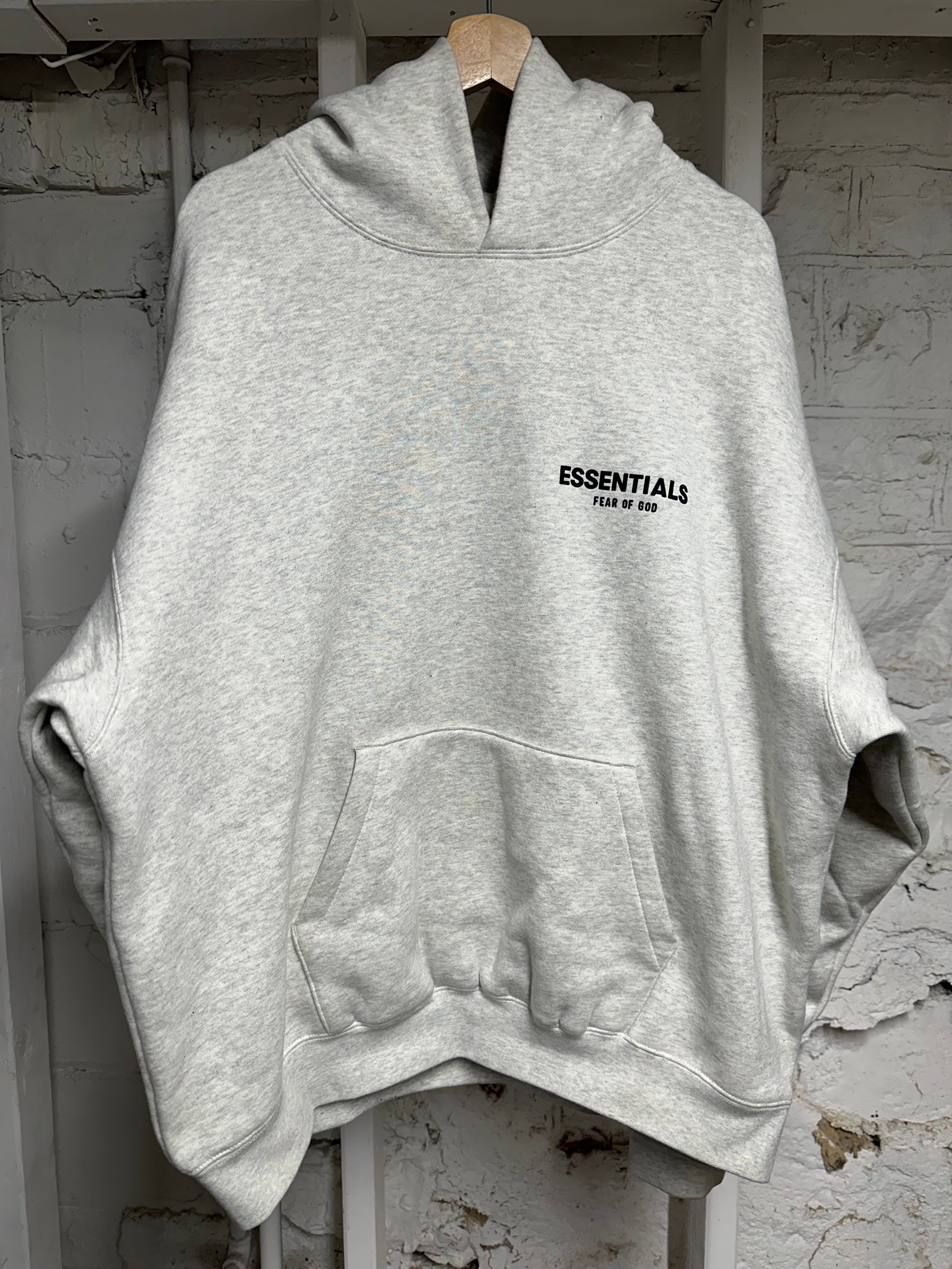 Fear of God Essentials Light Oatmeal Hoodie Sz L