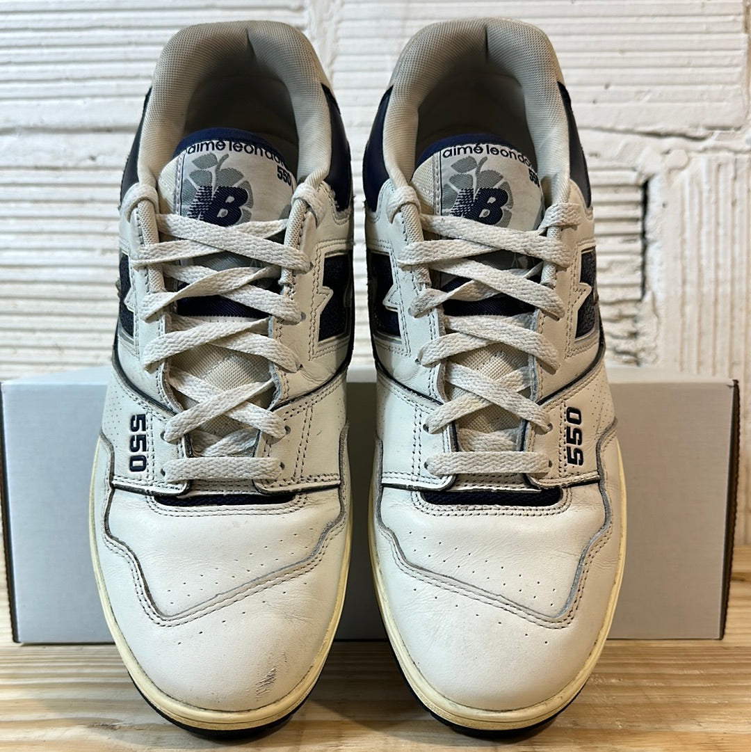 New Balance 550 Aime Leon Dore White Navy Sz 9.5