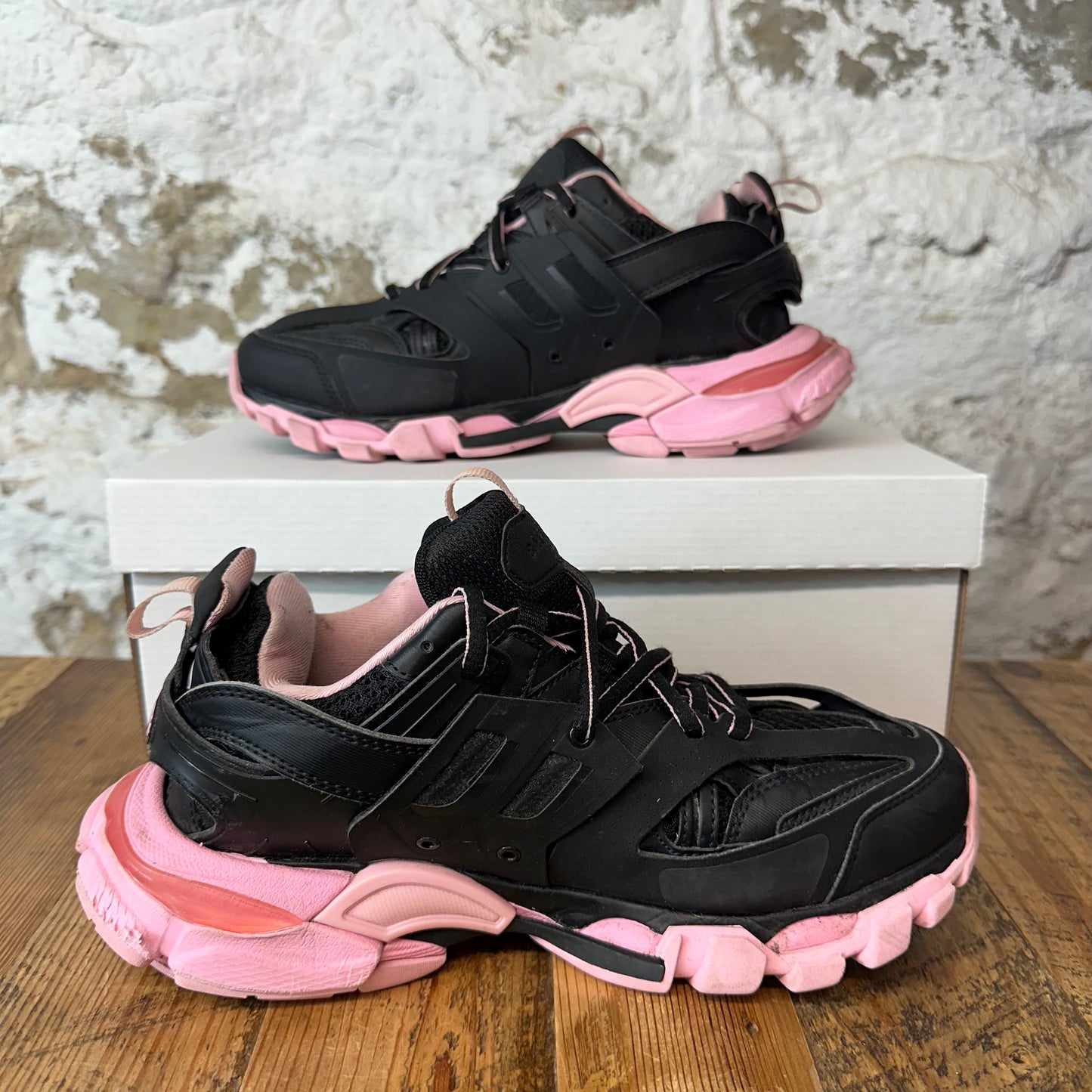 Balenciaga Track Black Pink Sneaker Sz 6.5 (39) No Box
