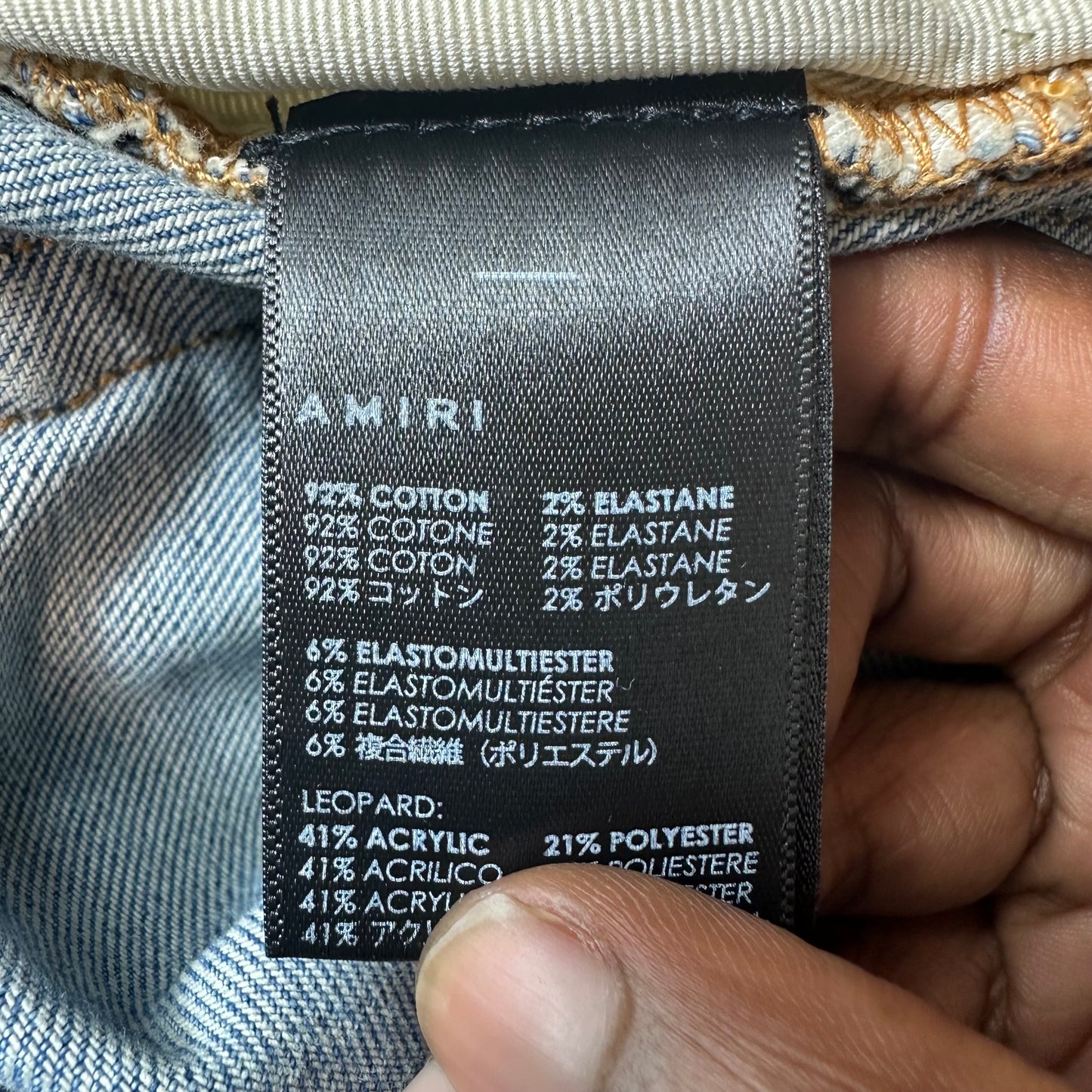 Amiri Heart Patch Blue Denim Jeans Sz 34