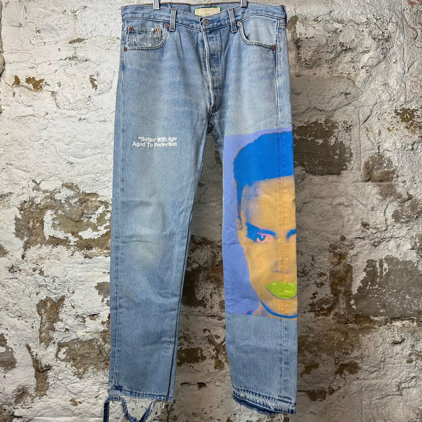 Better With Age Grace Jones Blue Denim Jeans Sz 34