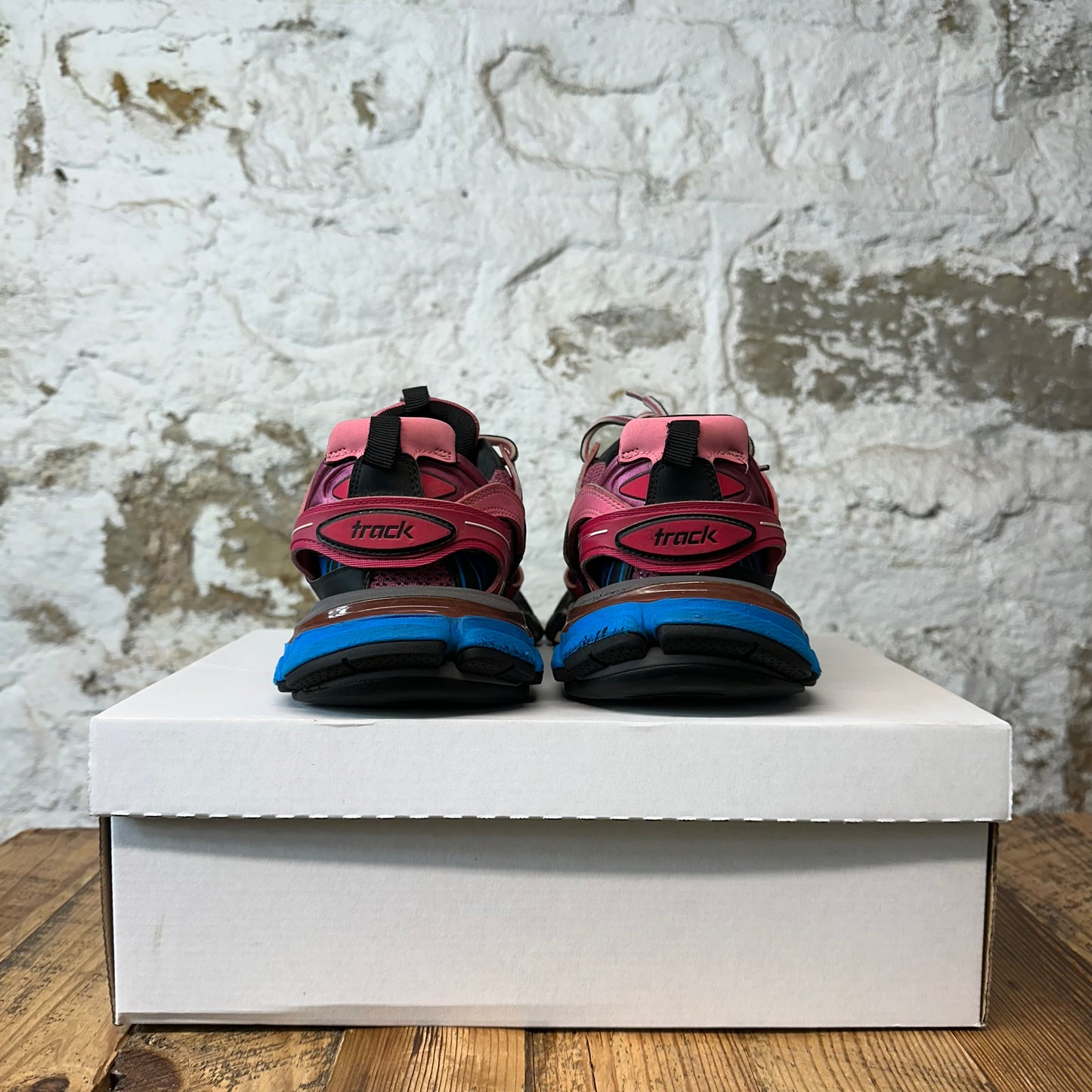 Balenciaga Track Runner Pink Black Blue Sneaker Sz 5 (37)