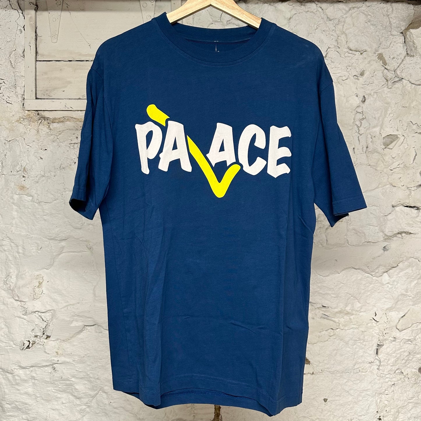 Palace Check Blue T-Shirt Sz M