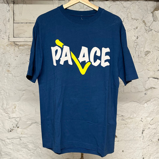 Palace Check Blue T-Shirt Sz M