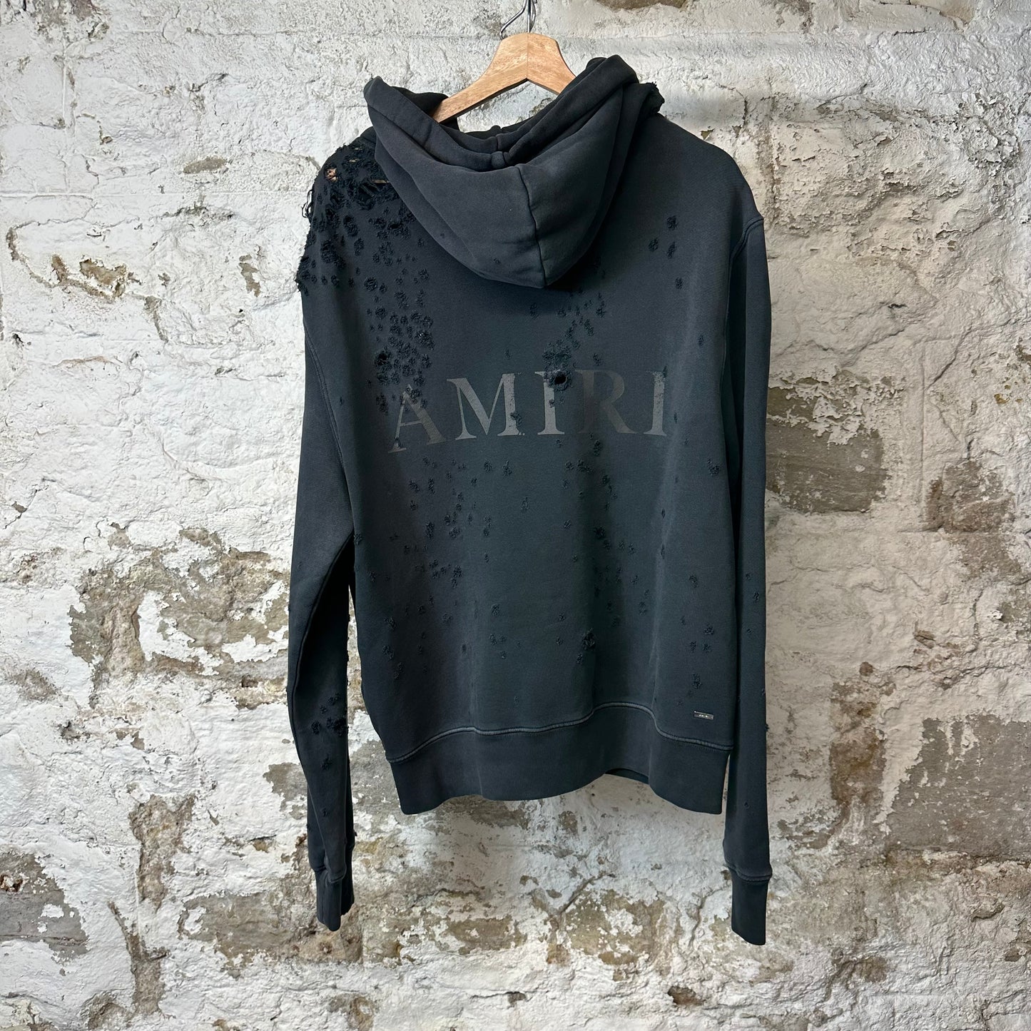 Amiri Shotgun Zip Up Hoodie Black Sz M