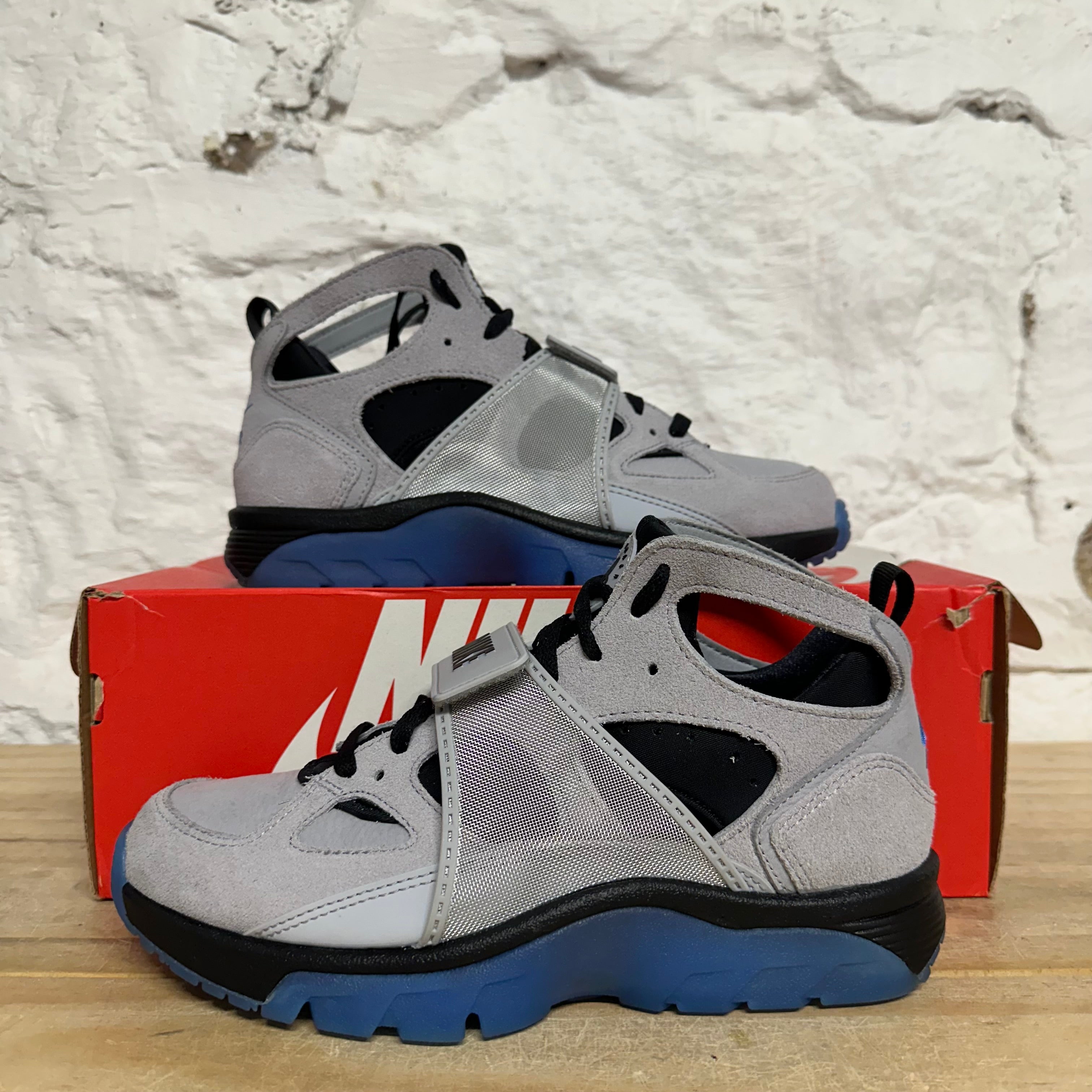 Nike Air Trainer Huarache Wolf Grey Star Blue Sz 8