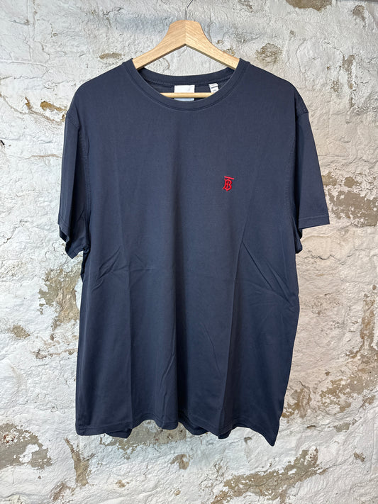 Burberry Navy Small Embroidered Logo T-shirt Sz XXL