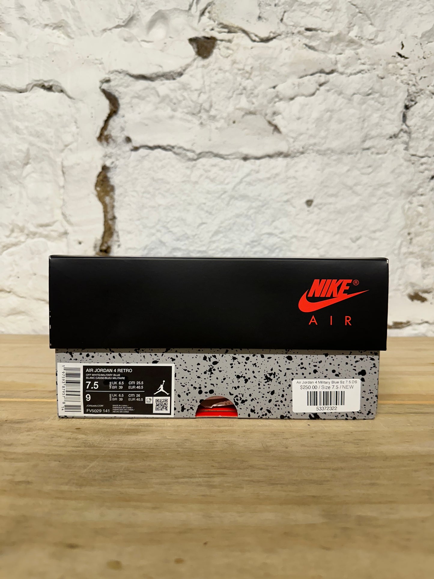 Air Jordan 4 Military Blue Sz 7.5 DS