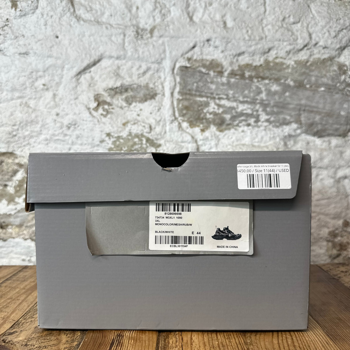 Balenciaga 3XL Black White Sneaker Sz 11 (44)