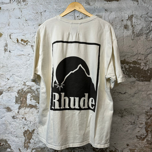 Rhude Black Moon T-shirt Cream Sz L