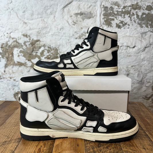 Amiri White Skeleton Black White High Sz 12 (45)