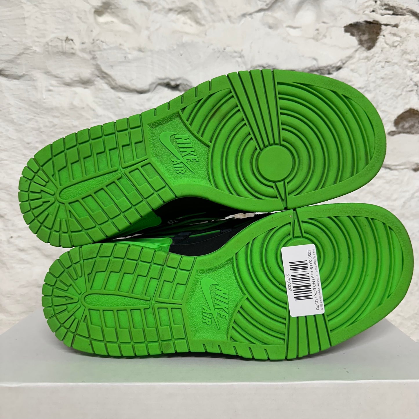 Nike Air Rubber Dunk Off-White Green Strike Sz 9