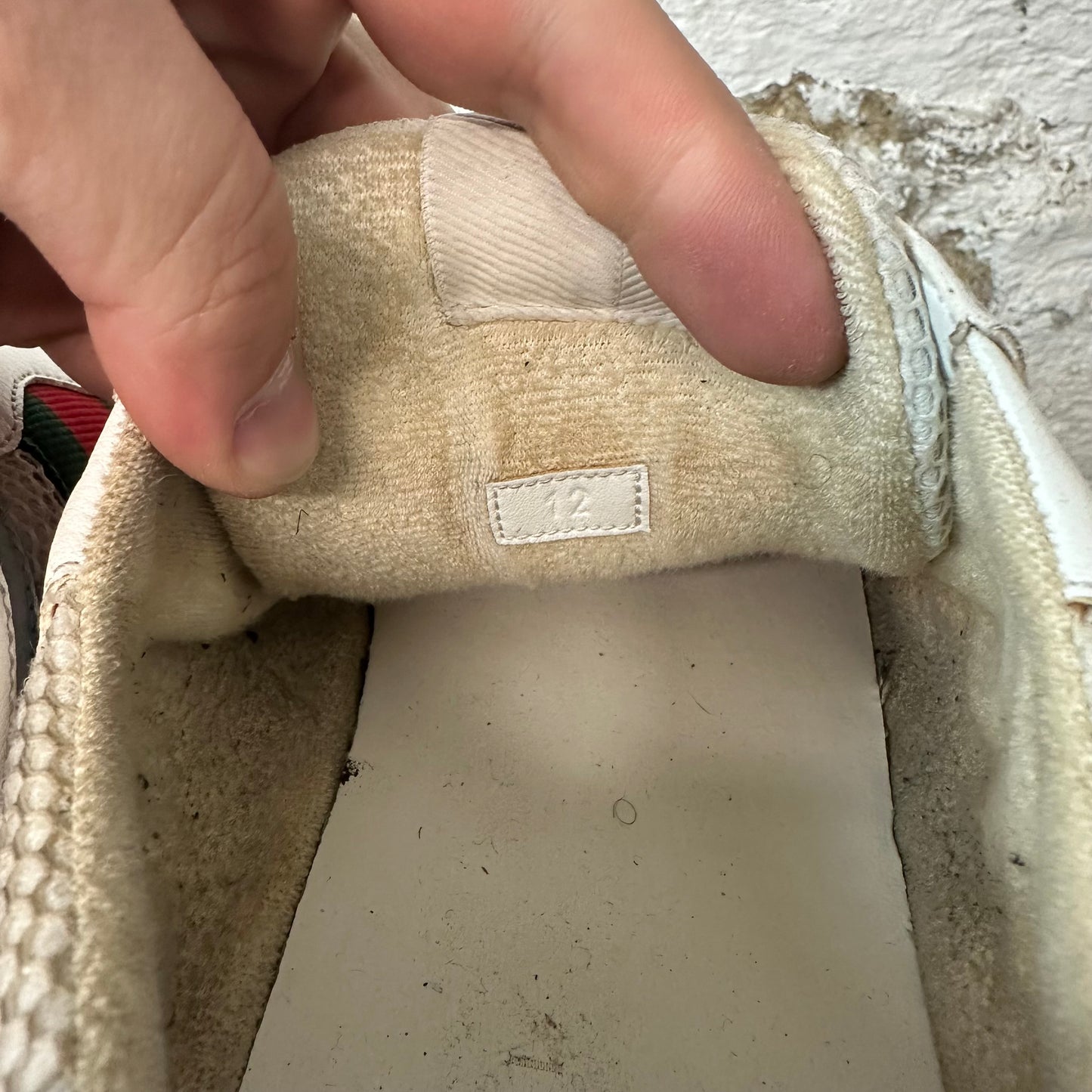 Gucci Rython White Red Sneaker Sz 12 No Box