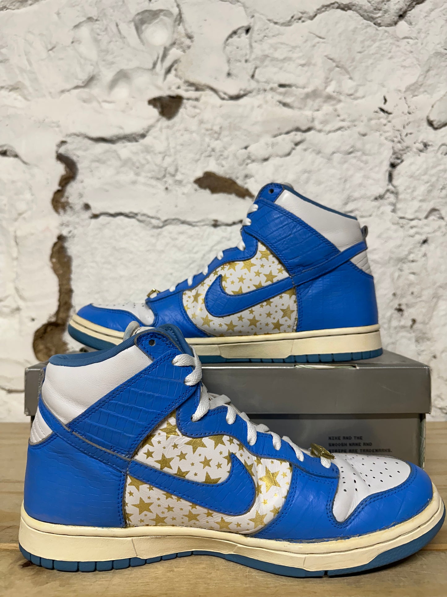 Nike SB Dunk High Supreme Stars Blue Sz 10