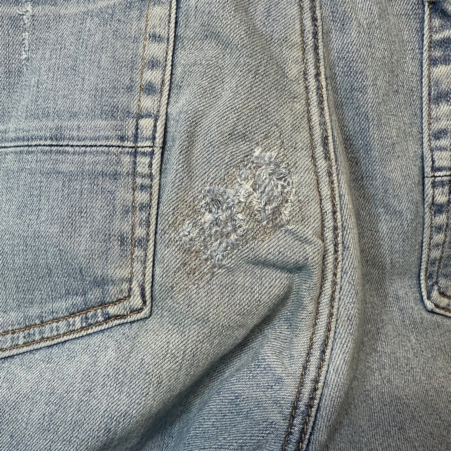 Amiri MX1 Light Blue Paisley Blue Denim Jeans Sz 34