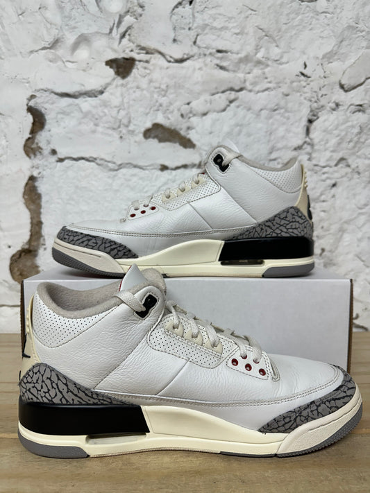 Air Jordan 3 White Cement Reimagined Sz 10