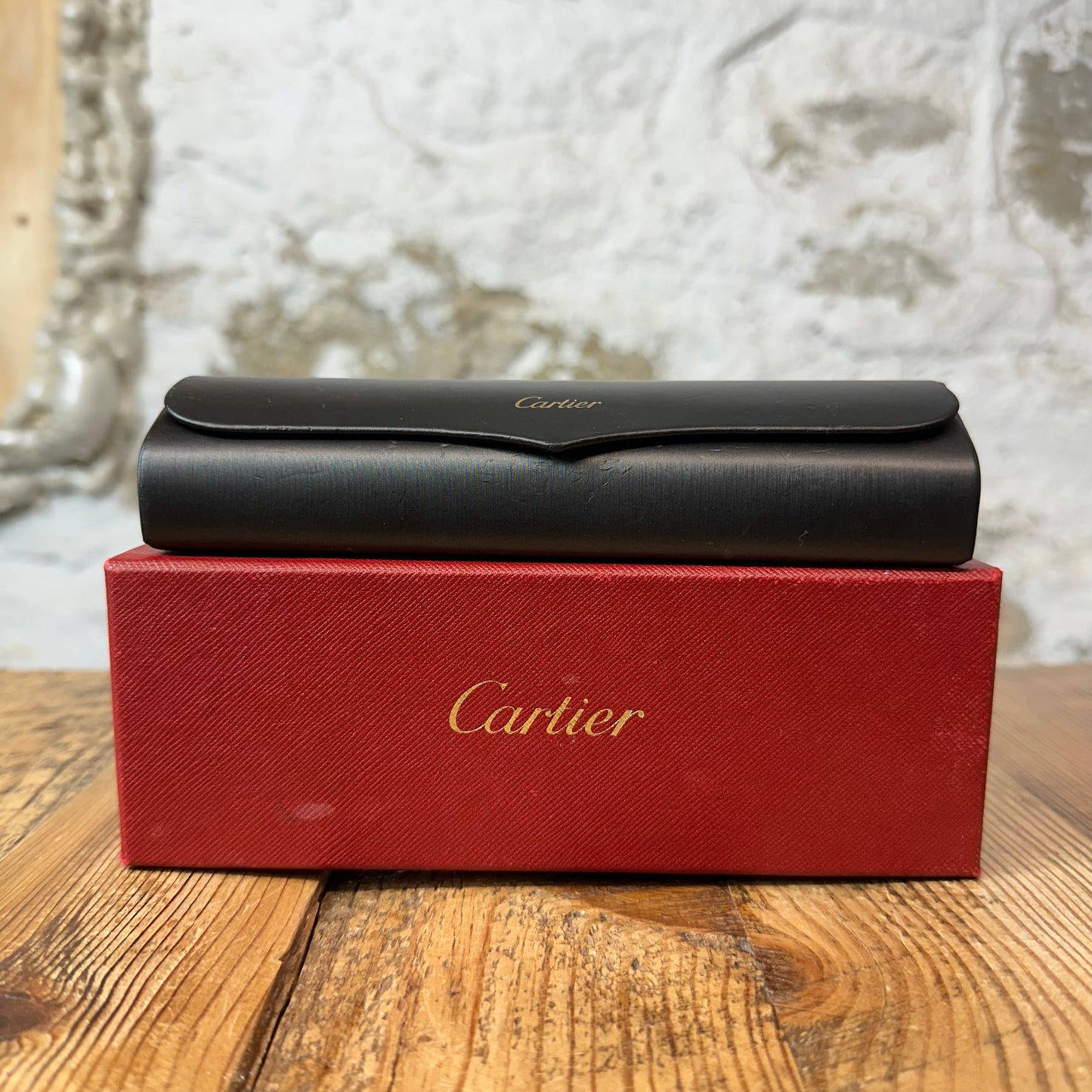 Cartier Gunmetal Gradient Sunglasses W/ Box
