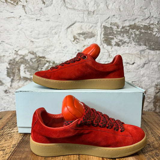 Lanvin Future Curb Red Suede Sneaker Sz 11 (44)