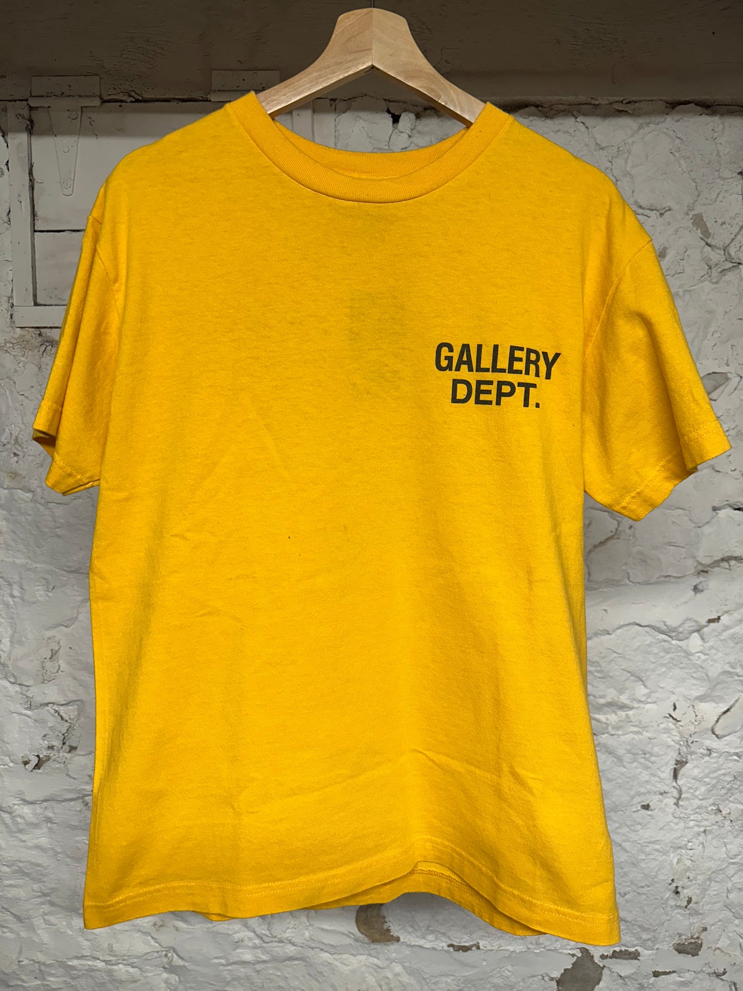 Gallery Dept Yellow Black T-Shirt Sz S
